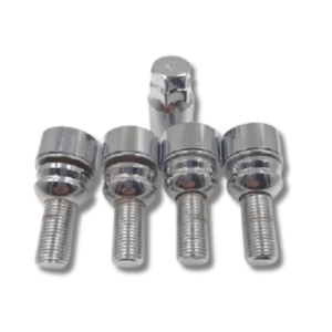 LOCK BOLT RAD 14X1.50 30mm R14 CHROME PORSCHE TYPE
