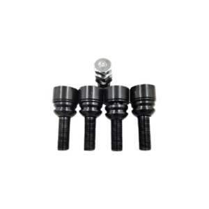 LOCK BOLT RAD R14 14X1.50 37mm  BLACK PORSCHE TYPE