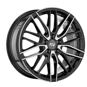 MSW 72 17" Gloss Black Full Polished Alloy Wheels - 8.5J ET45 5x120