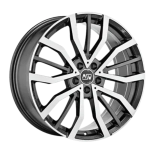 MSW 49 20" Gloss Gun Metal Full Polished Alloy Wheels - 8J ET38 5x114.3