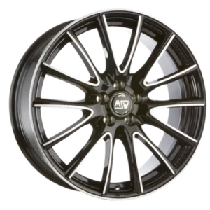 MSW 86 17" Gloss Black Full Polished Alloy Wheels - 8J ET45 5x108