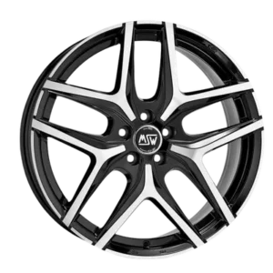 MSW 40 20" Gloss Black Full Polished Alloy Wheels - 10J ET45 5x120