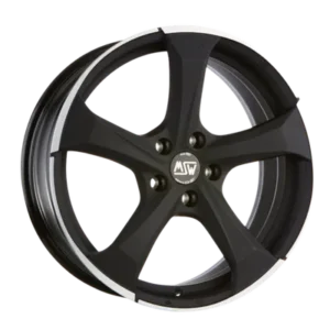 MSW 47 19" Matt Dark Titanium Full Polished Alloy Wheels - 8J ET21 5x112