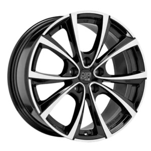 MSW 27T 19" Gloss Black Full Polished Alloy Wheels - 7J ET45 5x114.3