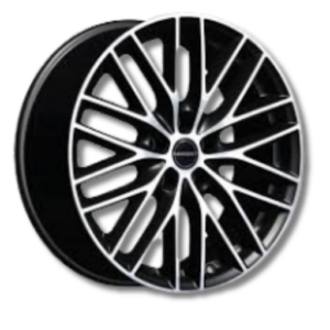 Borbet BS5 16" Black Polished Alloy Wheels - 7J ET38 5x112