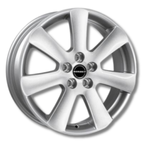 Borbet CA crystal 15" Silver Alloy Wheels - 6.5J ET45 5x100
