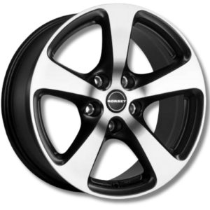Borbet CC 16" Black Polished Alloy Wheels - 7J ET40 5x112