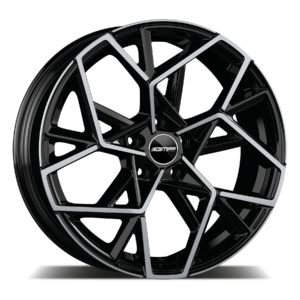 GMP Italia Cartesio 16" Black Polished Alloy Wheels - 6.5J ET35 5x114.3