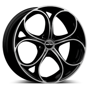 GMP Italia Drake 18" Black Polished Alloy Wheels - 8J ET33 5x110