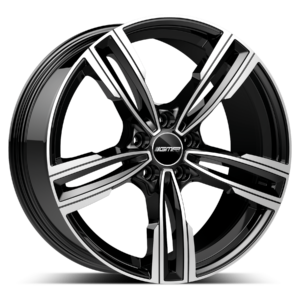 GMP Italia Reven 17" Black Polished Alloy Wheels - 7.5J ET34 5x120