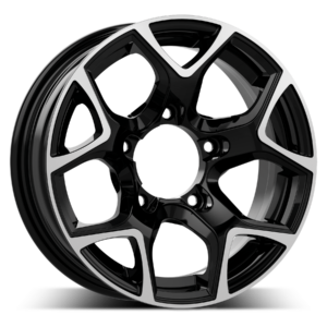 GMP Italia SJ15 15" Black Polished Alloy Wheels - 5.5J ET5 5x139.7