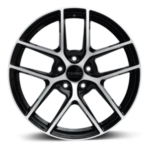 ROMAC DIABLO 19" Black Polished Alloy Wheels - 8J ET28 5x112