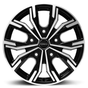 ROMAC TORQUE 16" Black Polished Alloy Wheels - 6.5J ET50 5x160