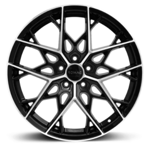 ROMAC VORTEX 19" Black Polished Alloy Wheels - 9J ET40 5x112