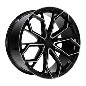 Riviera RV133 22" Black Polished Alloy Wheels - 9.5J ET25 5x112