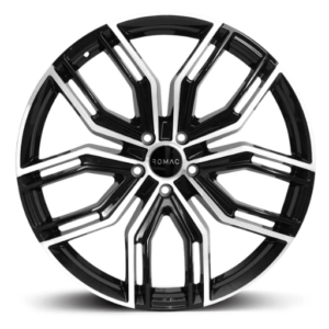 ROMAC CATALINA 22" Black Polished Alloy Wheels - 9.5J ET35 5x112