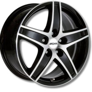 Ronal R48 jetblack 16" Jetblack-Front Polished Alloy Wheels - 7.5J ET35 5x112