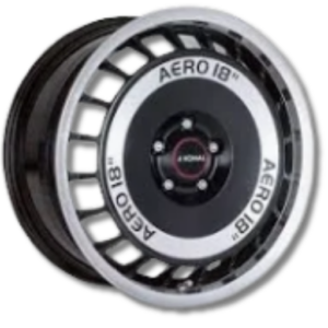 Ronal R50 AERO 16" Black-Front Polished Alloy Wheels - 7.5J ET45 5x120