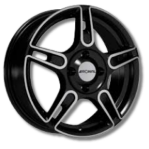 Ronal R52 16" Black-Front Polished Alloy Wheels - 6J ET45 5x112