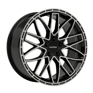 SuperMetal Vane 20" Black Polished Alloy Wheels - 9J ET45 5x120