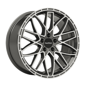 SuperMetal Vane 20" Grey Polished Alloy Wheels - 8.5J ET55 5x120
