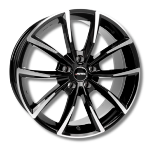 Autec Astana 17" Black Polished Alloy Wheels - 7J ET42 5x112