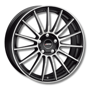 Autec Lamera 17" Matt Black Polished Alloy Wheels - 7.5J ET29 5x112