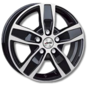 Autec Quantro 16" Black Polished Alloy Wheels - 6.5J ET55 5x160
