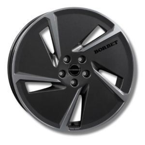 Borbet AE mistral anthracite 20" Grey Polished Glossy Alloy Wheels - 7.5J ET50 5x114.3