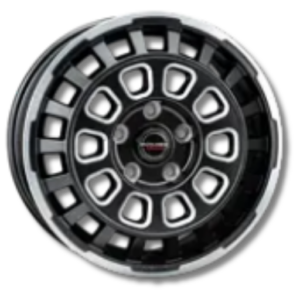 Borbet CW7 18" Black Rim Window Polished Matt Alloy Wheels - 7.5J ET53 5x130