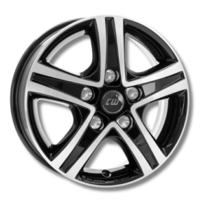 Borbet CWD 16" Black Glossy Polished Alloy Wheels - 6J ET68 5x118