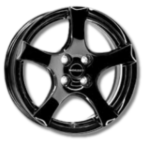 Borbet F 15" Black Glossy Alloy Wheels - 6J ET35 4x98