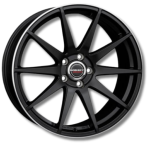 Borbet GTX 19" Black Matt Rim Silver Alloy Wheels - 8J ET40 5x112