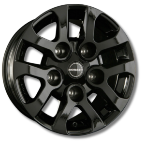 Borbet LD 16" Black Glossy Alloy Wheels - 8J ET5 5x165.1