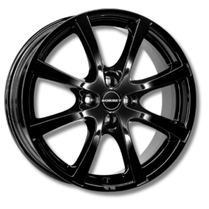 Borbet LV4 14" Black Glossy Alloy Wheels - 5.5J ET35 4x100