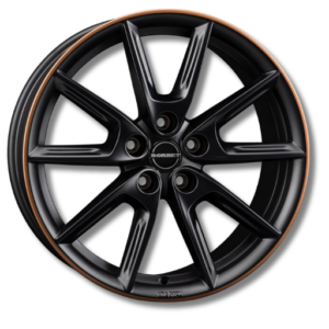 Borbet LX18 18" Black Matt Rim Copper Alloy Wheels - 8J ET40 5x112