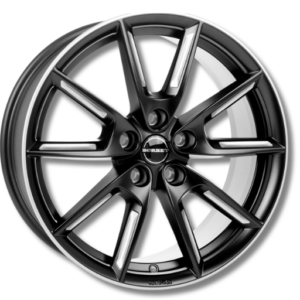 Borbet LX18 18" Black Matt Silver Spoke Rim Alloy Wheels - 8J ET45 5x108