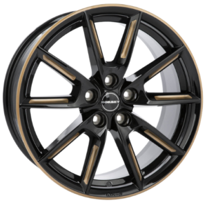 Borbet LX19 19" Black Glossy Gold Spoke Rim Alloy Wheels - 8J ET40 5x112