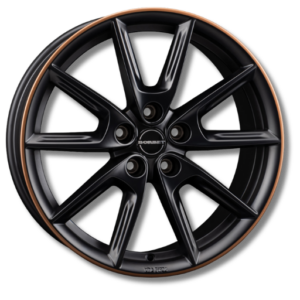 Borbet LX19 19" Black Matt Rim Copper Alloy Wheels - 8J ET40 5x112