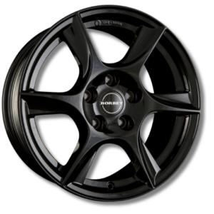Borbet TL 15" Black Glossy Alloy Wheels - 5.5J ET38 5x100
