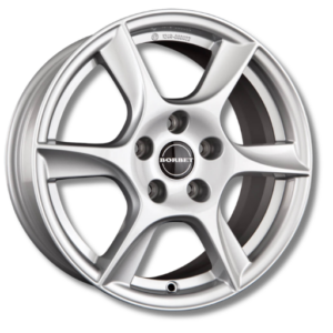 Borbet TL brillant 15" Silver Alloy Wheels - 6J ET38 5x100