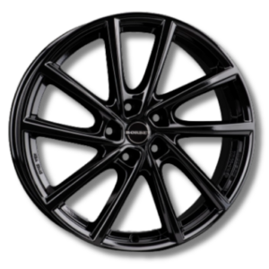 Borbet V 16" Black Glossy Alloy Wheels - 7J ET48 5x112