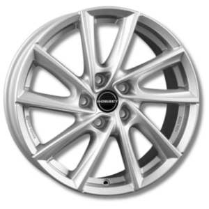 Borbet VT crystal 17" Silver Alloy Wheels - 7.5J ET52 5x112