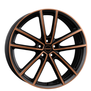 Borbet W 19" Black Copper Polished Matt Alloy Wheels - 8J ET37 5x112