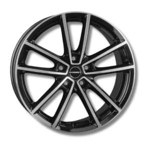 Borbet W 20" Black Polished Glossy Alloy Wheels - 8J ET27 5x112