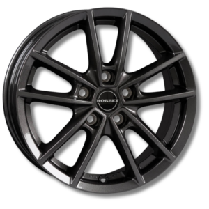 Borbet W 15" Mistral Anthracite Glossy Alloy Wheels - 6J ET43 5x100