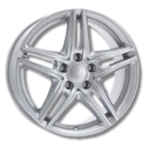 Borbet XR brillant 17" Silver Alloy Wheels - 7.5J ET27 5x112