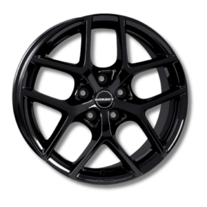 Borbet Y 16" Black Glossy Alloy Wheels - 7J ET38 5x112