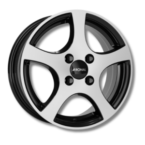 Ronal CA2 14" Jetblack Front Polished Alloy Wheels - 6J ET30 4x100