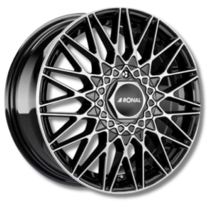 Ronal LSX jetblack 16" Jetblack-Front Polished Alloy Wheels - 7J ET35 5x108